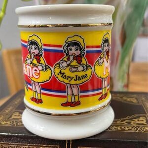 Retro Miller Mary Jane Peanut Butter Porcelain Mug Franklin Corner Store 1985